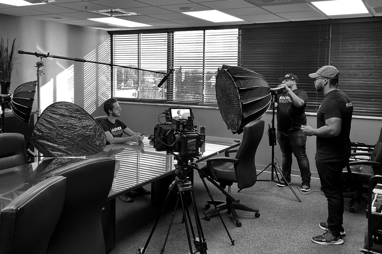 On-site headshot station setup at a corporate event